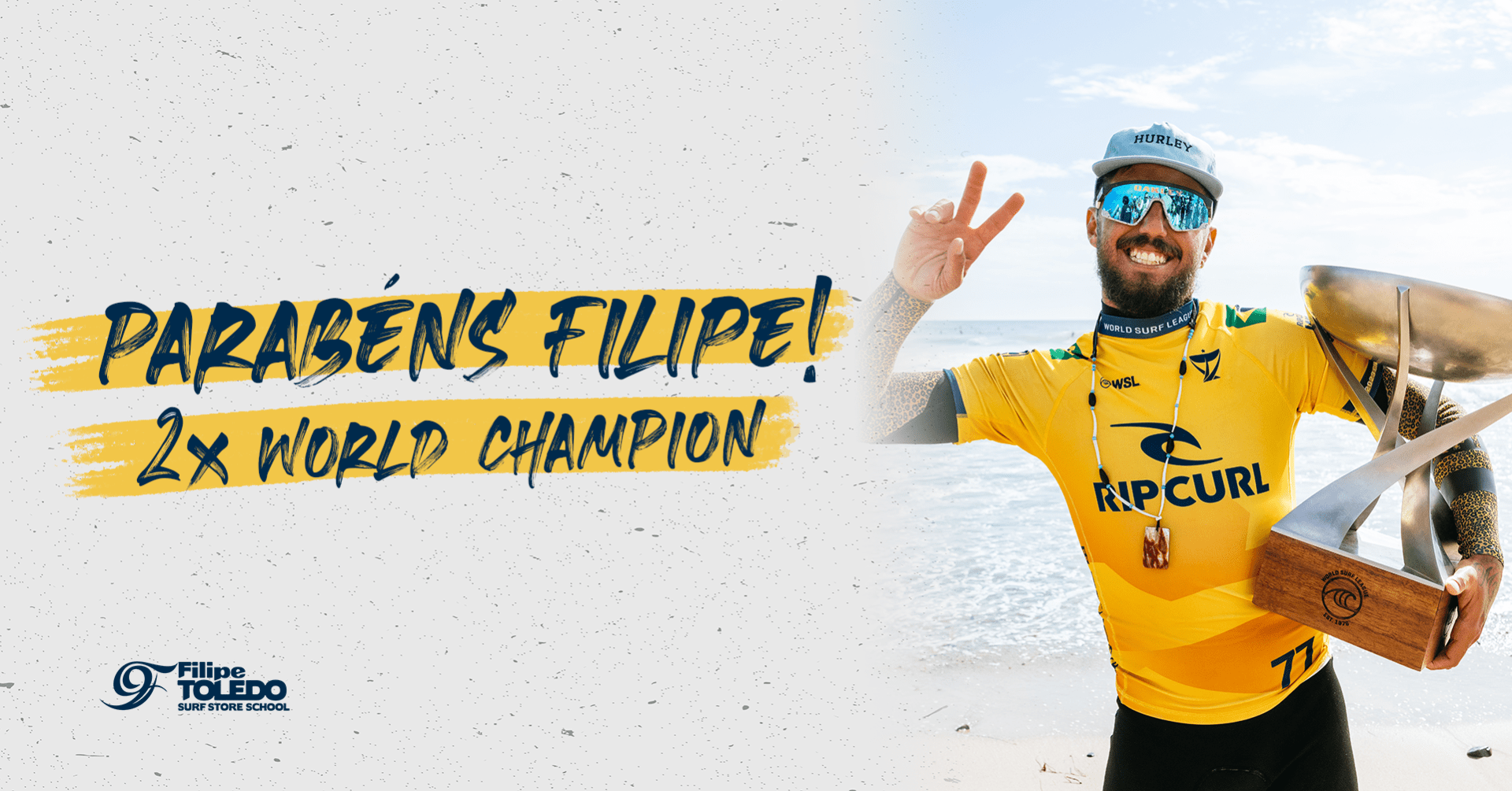 Banner Filipe Toledo 2x world champion
