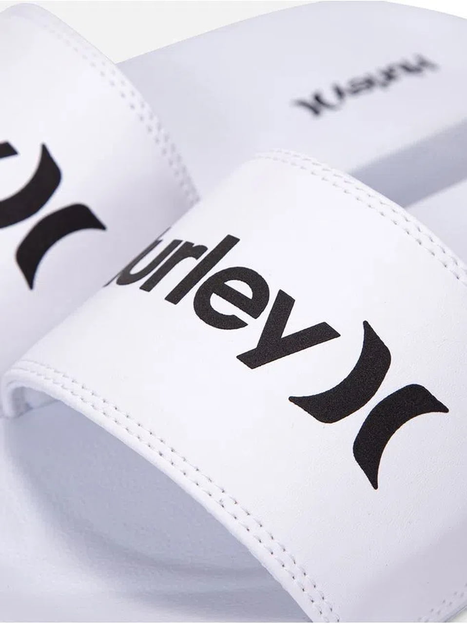 Chinelo Hurley Slider Brand Label Branco - Compre Agora